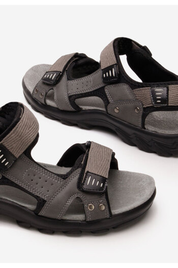 B T Shoes Men's Caius sandals in gray