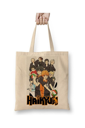 Toyaso Haikyuu Karasuno Hinata Tote Bag Long Handle Shopping Bag Beach Bag