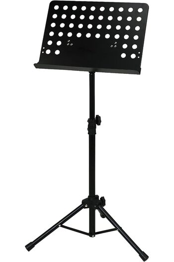 MegArya Orchestral Stand Black Metal Black Collapsible Perforated Plate Removable Pipe Connection