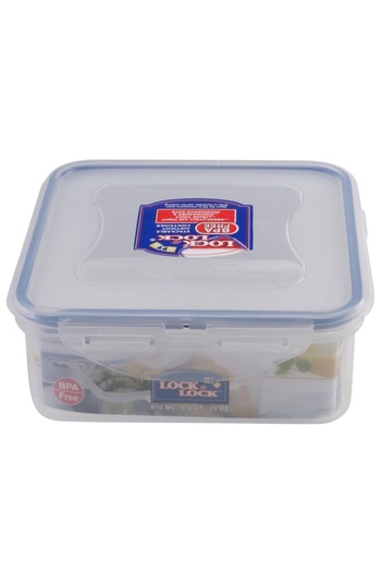 ACE Lock & Lock Square Food Container (15.5 x 15.5 x 6 cm, Clear)