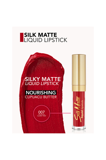 Flormar Silk Matte Liquid Lipstick, 4.5 ml, 007- Claret Red