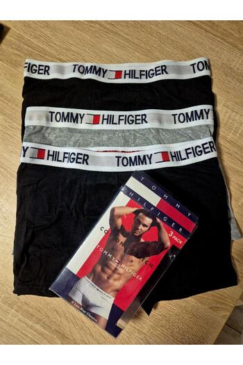 Tommy Hilfiger Cotton blend boxer set - 3 pieces, Black, Light grey, M