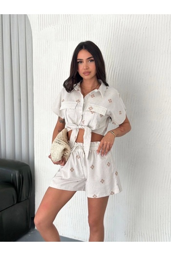 By Mop Shirt shorts linen suit s1052-1056