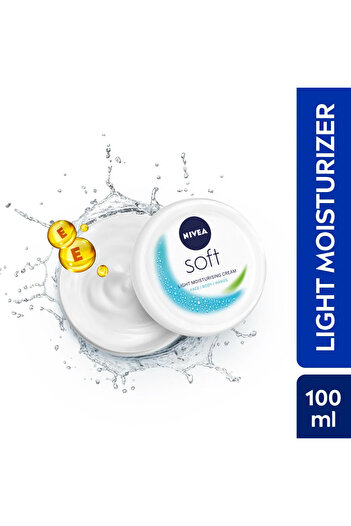 NIVEA Soft Light Moisturiser With Vitamin E, 100ml