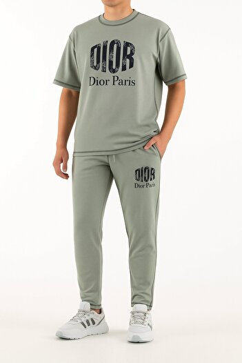 STITCH by MH Mens Oversize Silkati Tshirt & Long Pajama Set