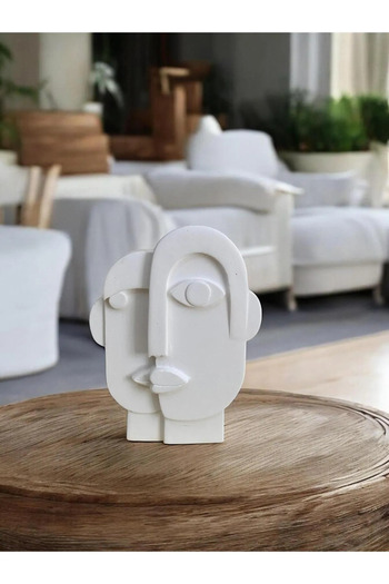 Porselian Abstract Face Decorative Vase 20X20 cm