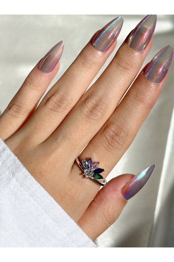 Eylülün Takısı Women's Silver Color Color Stone Ring