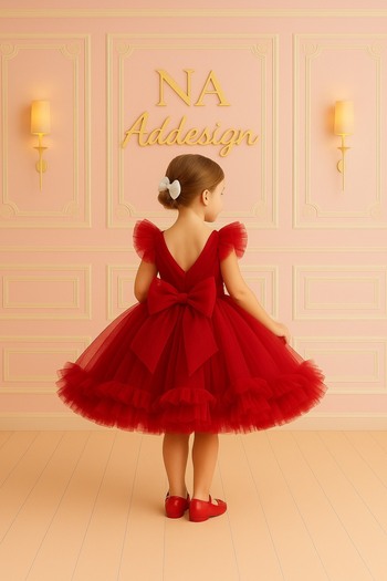 NA ADDESIGN Princess Fairytale Tulle Dress, Custom Design Puffy Tulle Dress - 6 Colors