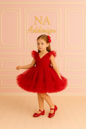 NA ADDESIGN Princess Fairytale Tulle Dress, Custom Design Puffy Tulle Dress - 6 Colors