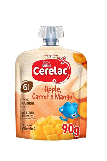 Nestle Cerelac Puree Apple Mango & Carrot 90 g