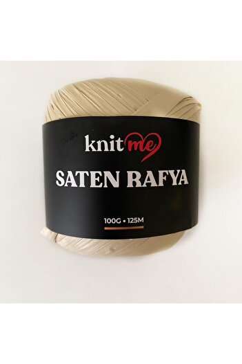 knitme Knit Me Saten Rafya-Raffia İplik 100 Gr Krem