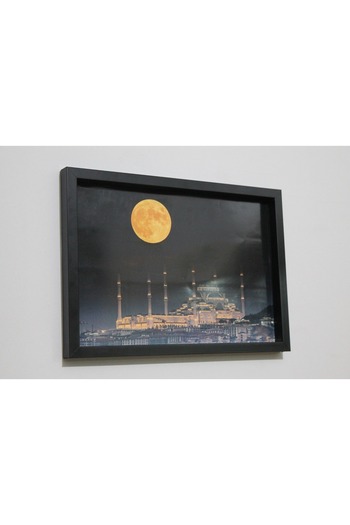 LİFE GLOBAL Picture Frame Black 20X30 with Picture and Plexi Protection One Piece Sunset