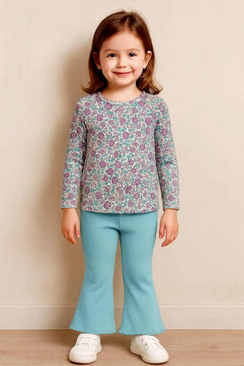 krm kerem bebe Flared Leg Girl's Double Set