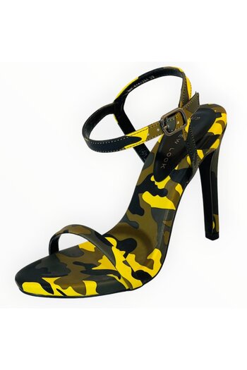 New Look Sandale cu Toc Stiletto Barely There Piele Camuflaj, Marimea 37 EU