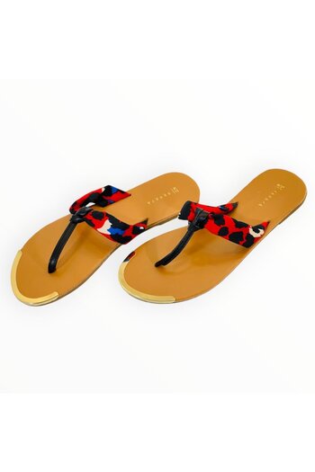 Papaya by Matalan Elegant Women's Flip-Flops Papaya Matalan Leopard Multicolor, Size 37 EU