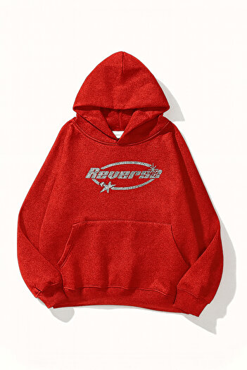 CLASSY.MODA Unisex Three Thread Hooded Sweatshirt Reverse Printed Kangaroo Pocket Casual Oversize Hoodie