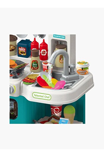 Toybox Kids Kitchen Playset, Interactive Pretend Cooking Toy with Lights & Sound Effects