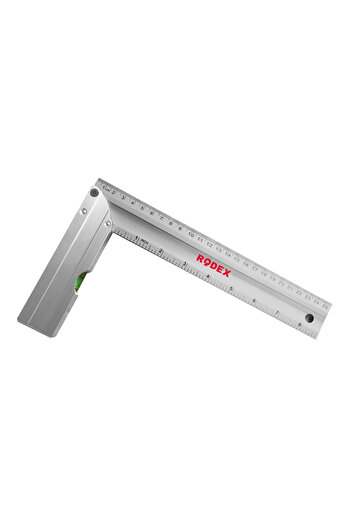 Rodex L-Type Ruler With Bubble, Rodex, 250Mm, Aluminum (Gnab25) (60)