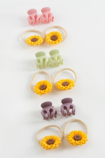 Ayena Moda Sunflower Elastic Peg Buckle 4 Pieces
