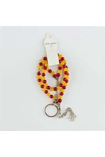 AKSESUARIM 3-Piece Natural Stone Set (Keychain, Bracelet, Prayer Beads)