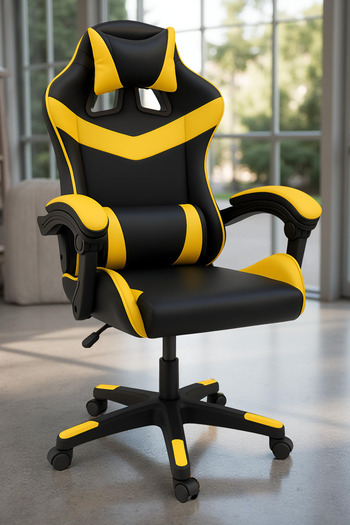 rexa Ergonomic Gaming Chair with Headrest & Lumbar Support, 125x68x52 cm