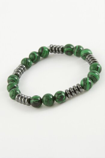 feryal Malachite Hematite Natural Stone Bracelet