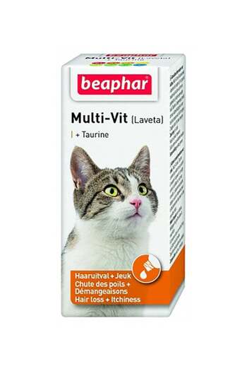 Beaphar Multivitamin Liquid With Taurine For Cat Multicolour 50ml