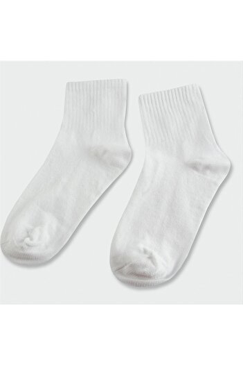 ZERO LAND Zengezur White Color College Socks-White