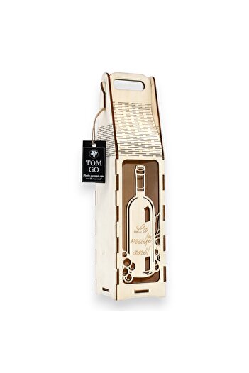 TOM GO Wine bottle gift box with handle