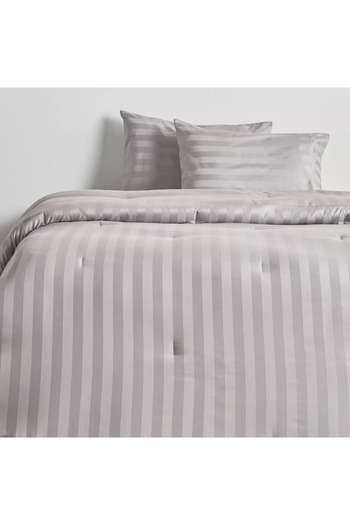 Generic Satin Stripe Pima Cotton Sateen 525 Thread Count 3-Piece Queen Comforter Set - 200x240 cm