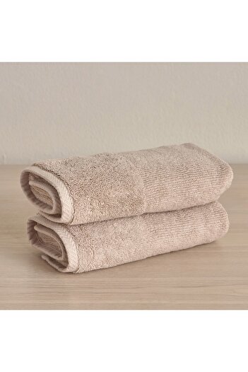 Generic Ribbed 2-Piece 600 GSM Turkish Cotton Hand Towel Set - 50x70 cm