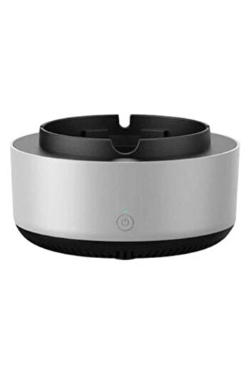 oemco Scrumiera din Plastic Gri Negru cu Sistem Automat de Curatare a Aerului Ø13x7cm