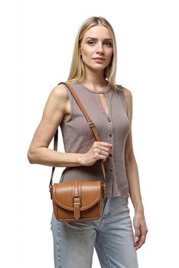 PayBuy Women's Mini Hand and Shoulder Bag with Buckle, Leather Look, Stylish Design, Daily Use, Weekend