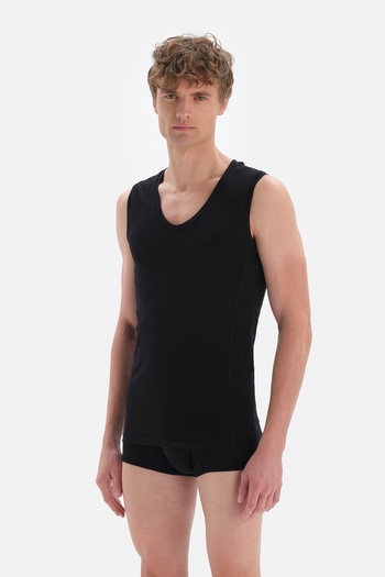 Dagi Men's Cotton Zero Sleeve V-Neck Undershirt