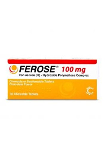 SPIMACO Ferro'z Chewable Tablets Iron 100mg Chocolate Flavor - 30 Tablets