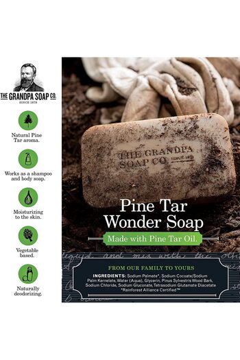 Grandpa's Pine Tar Soap 4.25 Ounce (Pack of 2)