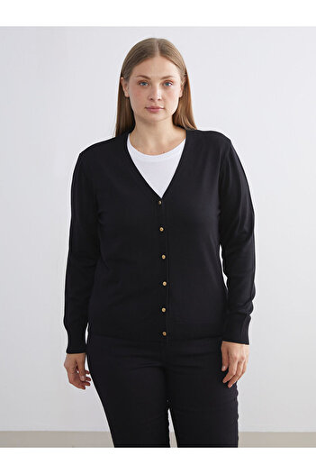 LC Waikiki Sparkling Selections from Shining Store |   V-Neck Women's Knitwear Cardigan