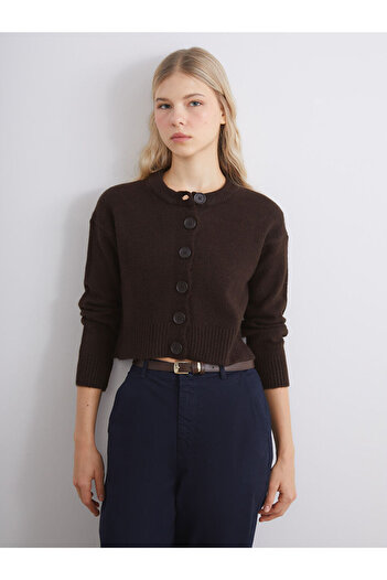LC Waikiki Crew Neck Women's Knitwear Cardigan