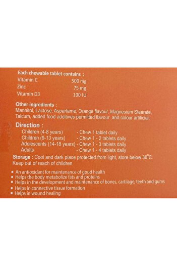 VOX VIT-C CHEWABLE TABLET 30'S