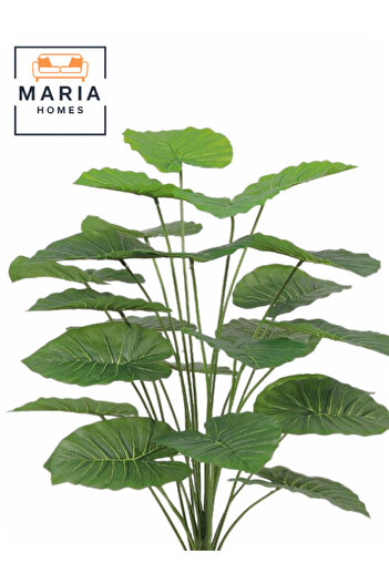 MARIA HOMES Artificial Heart Leaf Plant 110 cm – Decorative Green Pot