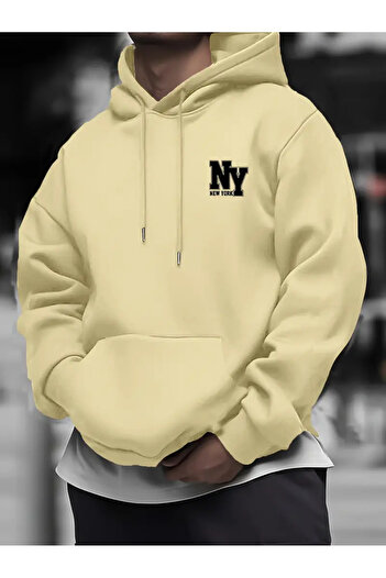 bellanova Comfortable Hoodie for Men - “Ny” Graphic, Thick and Warm,