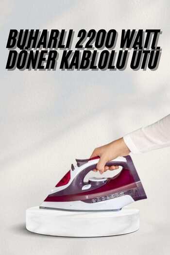 Toptan Bulurum New Generation Red Steam Iron 2200 Watt High Steam Power with Ceramic Soleplate