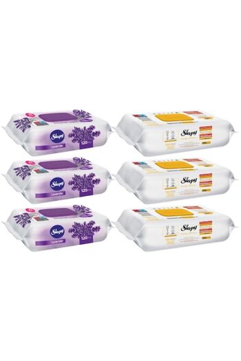 Sleepy Set Igiena 6 x Sleepy, 3 x Servetele Umede 120buc Lavanda, 3 x Easy Clean Servetele Umede Multisupra
