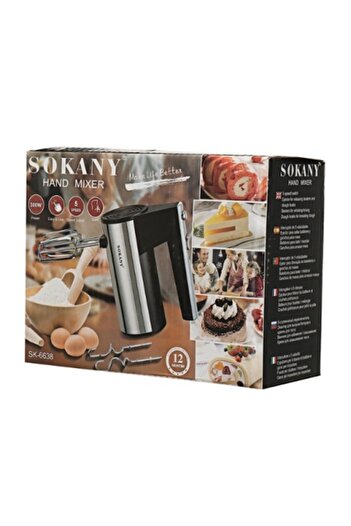 SOKANY Mixer de mana SK 6638 5 viteze 300 W silentios