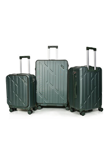 MORANO 3-piece durable and lightweight travel bag, 4-wheel spinner suitcase with numbered security lock