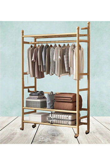 ORIAN Freestanding Metal Clothes Rack Heavy Duty Clothes Rail Open Wardrobe