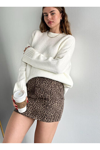 jöns since 1997 Women's Crew Neck Solid Color Oversize Sweater
