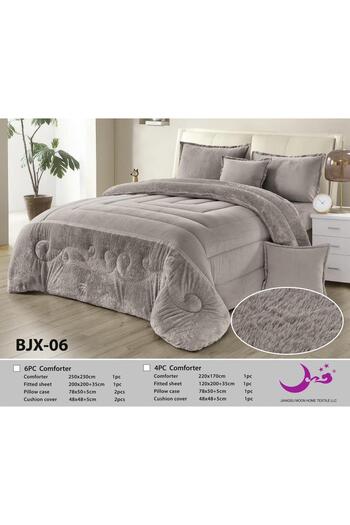 Moon 6-piece winter comforter set, velvet, on soft sheets - for two people