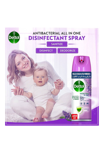 Dettol All in One Disinfectant Spray, Lavender Scent, 450ml