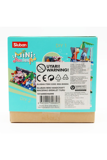 Sluban Bisikletli Kız Pembe Ağaçlı Lego 14.60 x 6.20 x 14.60 Yaz Koleksiyonu